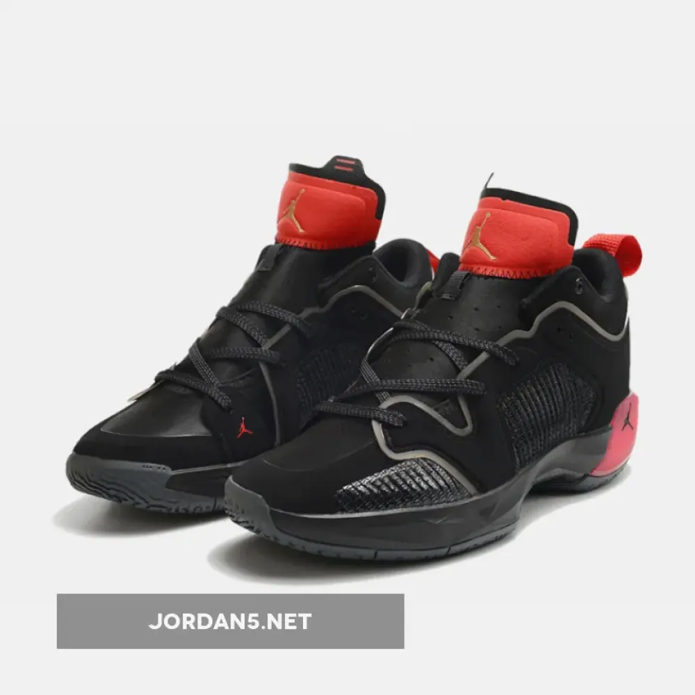 Air Jordan 37 Low “Bred” Black/Metallic Gold-Red  DQ4122-007