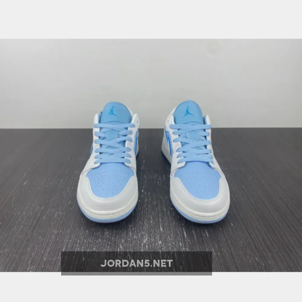 Air Jordan 1 Low Sail/Dark Powder Blue-Ice Blue  DV1299-104