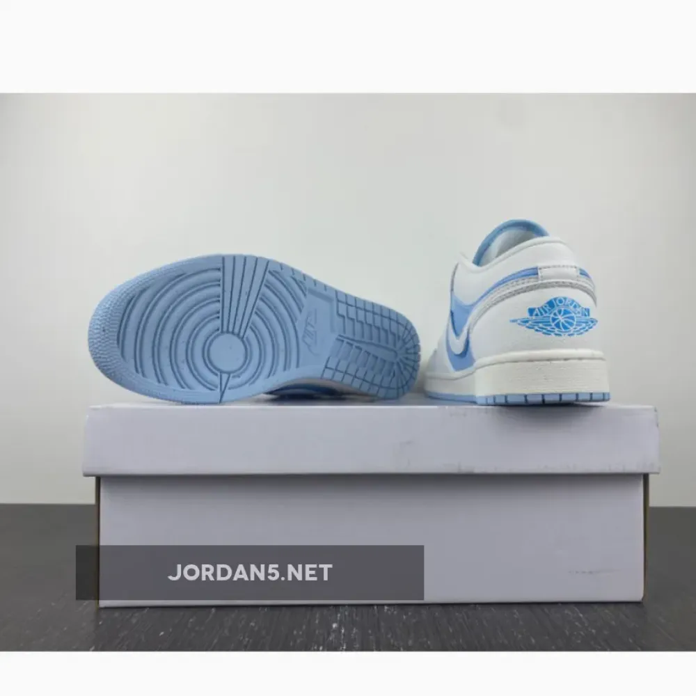 Air Jordan 1 Low Sail/Dark Powder Blue-Ice Blue  DV1299-104