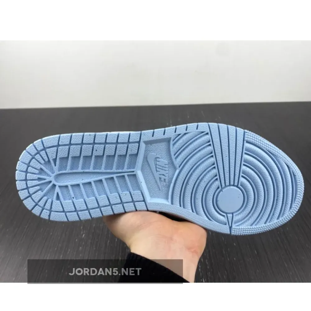 Air Jordan 1 Low Sail/Dark Powder Blue-Ice Blue  DV1299-104