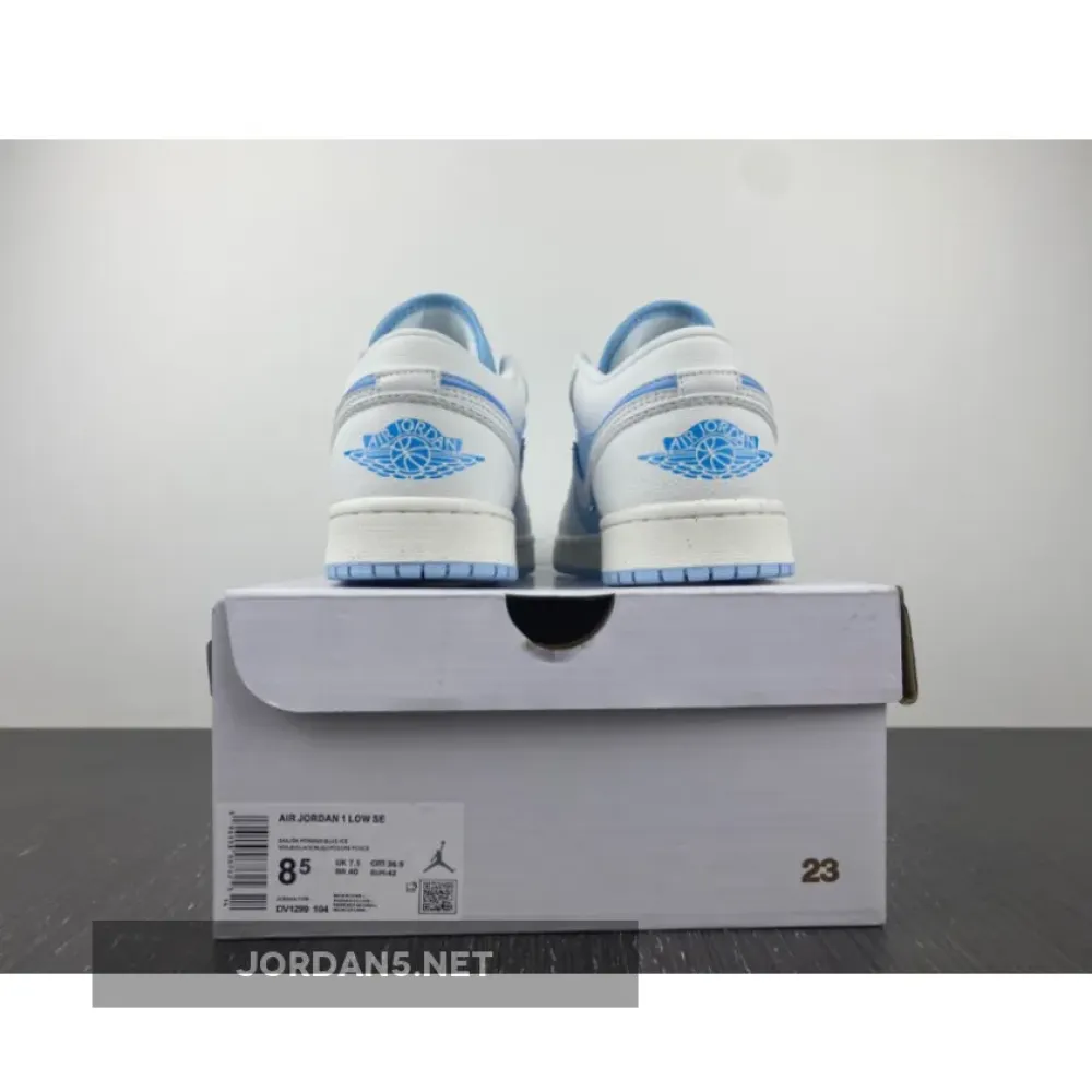 Air Jordan 1 Low Sail/Dark Powder Blue-Ice Blue  DV1299-104