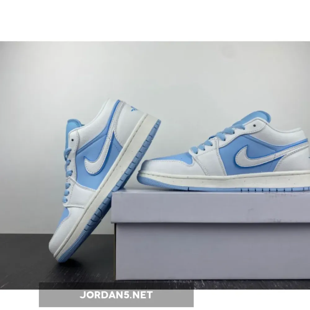 Air Jordan 1 Low Sail/Dark Powder Blue-Ice Blue  DV1299-104