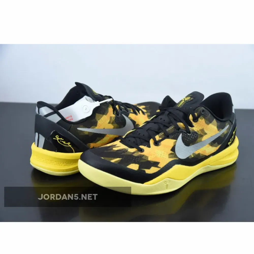 Nike Kobe 8 System Black/Strata Gray-Vivid Sulphur-Electric Yellow