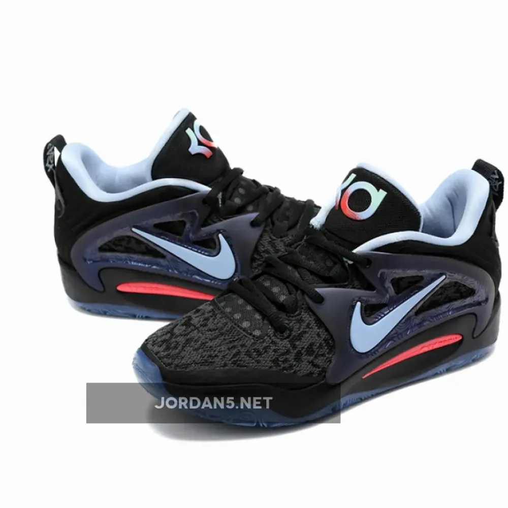 Nike KD 15 Tie-Dye Black Red Light Blue  DM1054-004