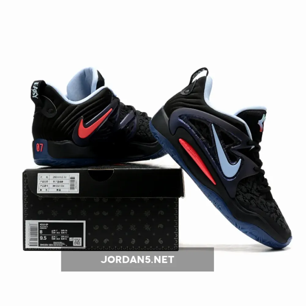 Nike KD 15 Tie-Dye Black Red Light Blue  DM1054-004