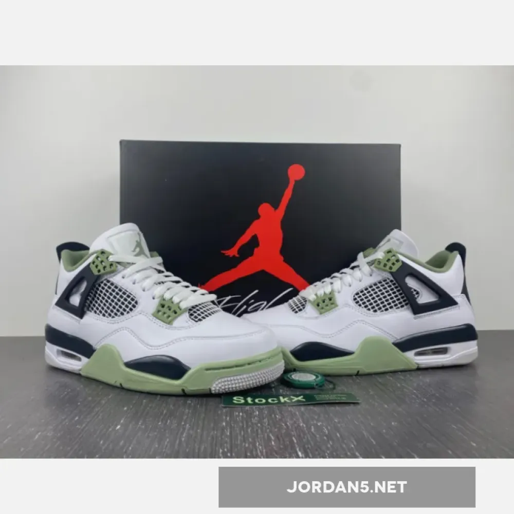 Air Jordan 4 Seafoam/White/Black/Neutral Grey  AQ9129-103