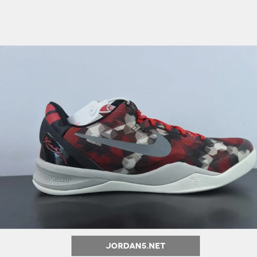 Nike Kobe 8 System ‘Milk Snake’ University Red/Sail-Peal Grey  555035-601