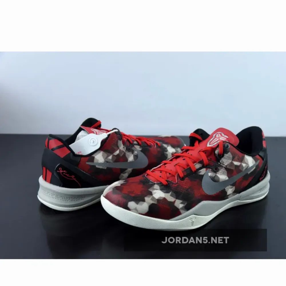 Nike Kobe 8 System ‘Milk Snake’ University Red/Sail-Peal Grey  555035-601