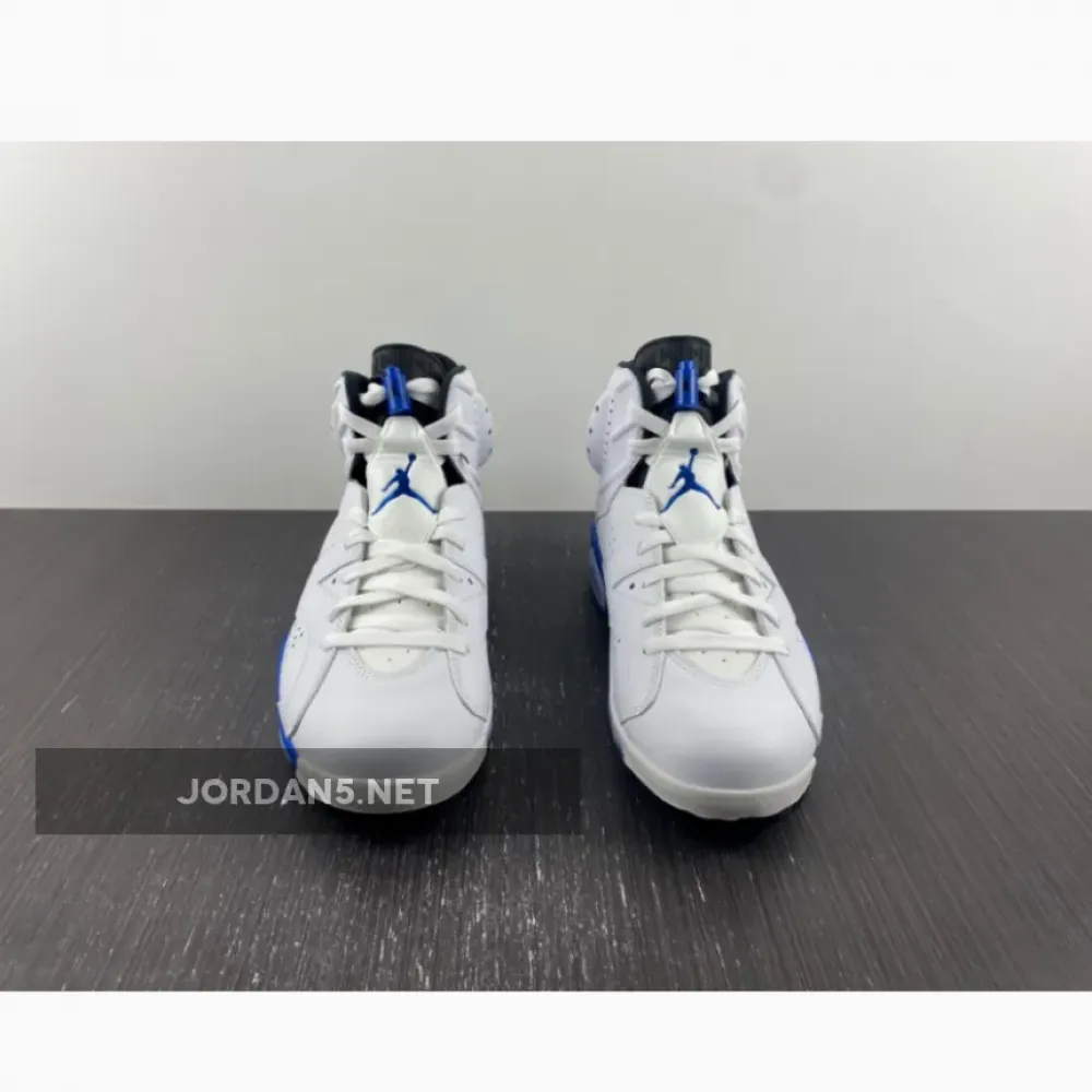 Air Jordan 6 White/Sport Blue-Black  384664-107