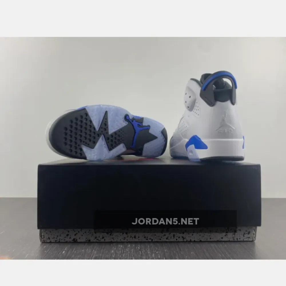 Air Jordan 6 White/Sport Blue-Black  384664-107