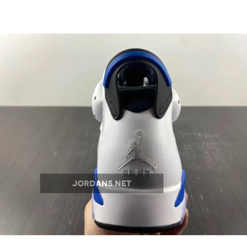 Air Jordan 6 White/Sport Blue-Black  384664-107
