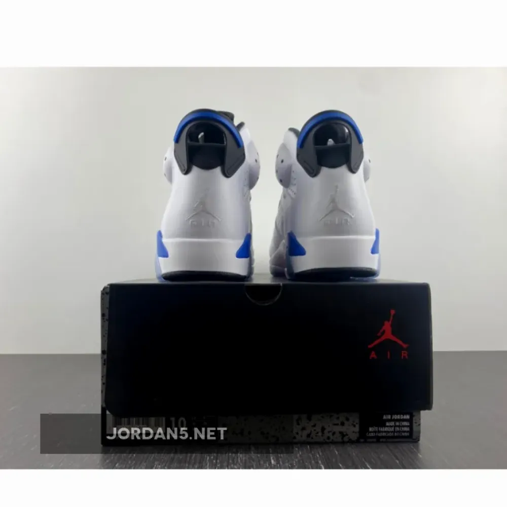 Air Jordan 6 White/Sport Blue-Black  384664-107