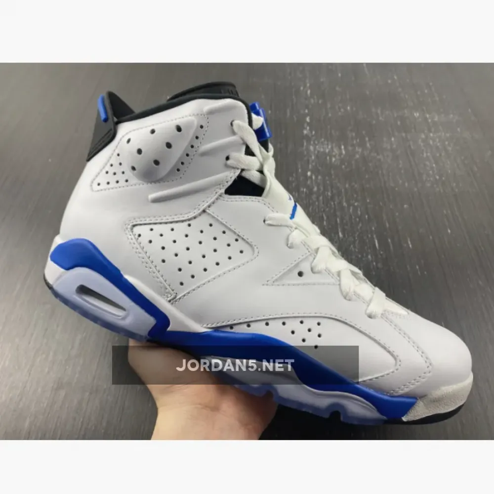 Air Jordan 6 White/Sport Blue-Black  384664-107