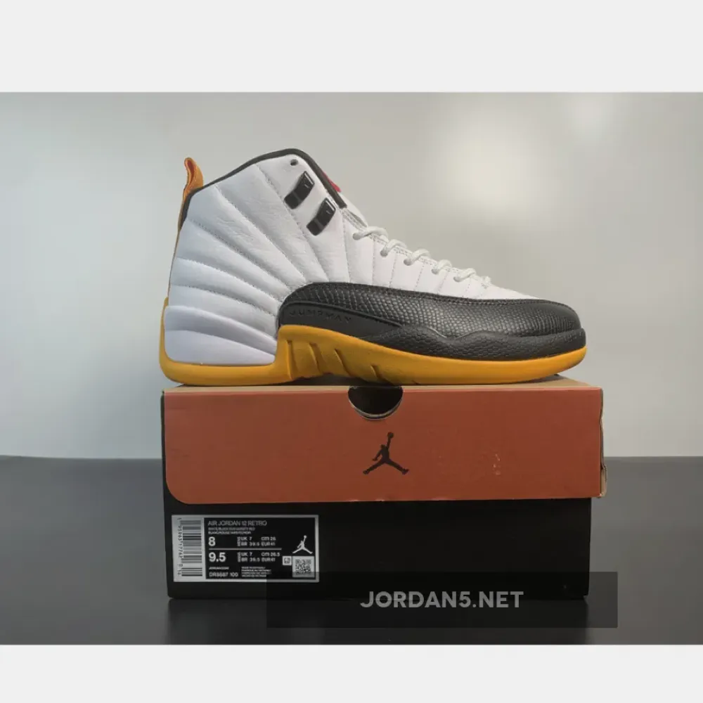 Air Jordan 12 ’25 Years In China’ White/Black-Taxi-Varsity Red  DR8887-100