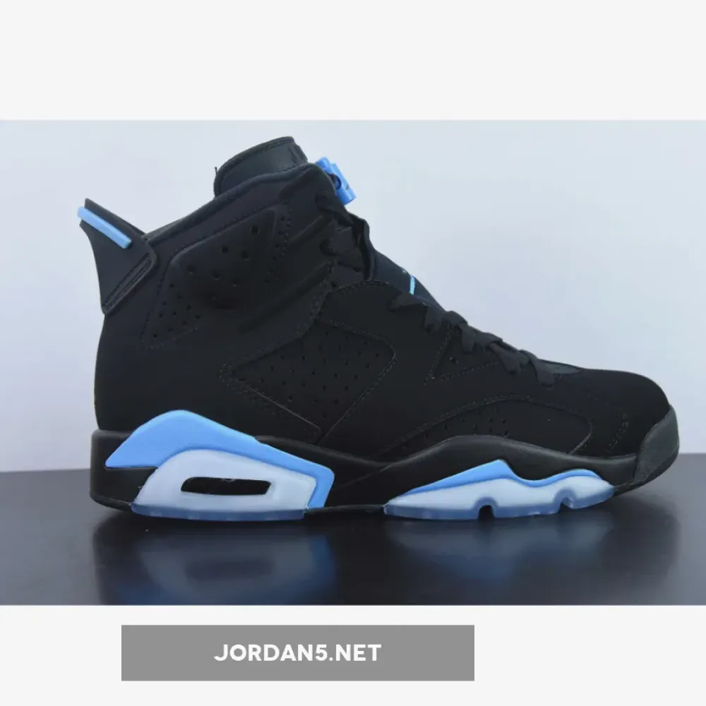Air Jordan 6 UNC Black/University Blue  384664-006