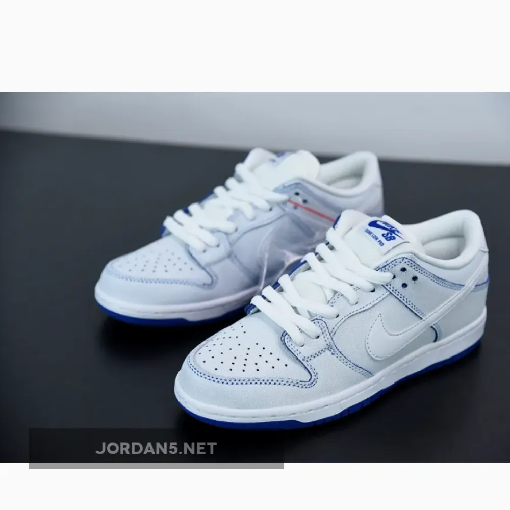 Nike SB Dunk Low Premium White Game Royal  CJ6884-100
