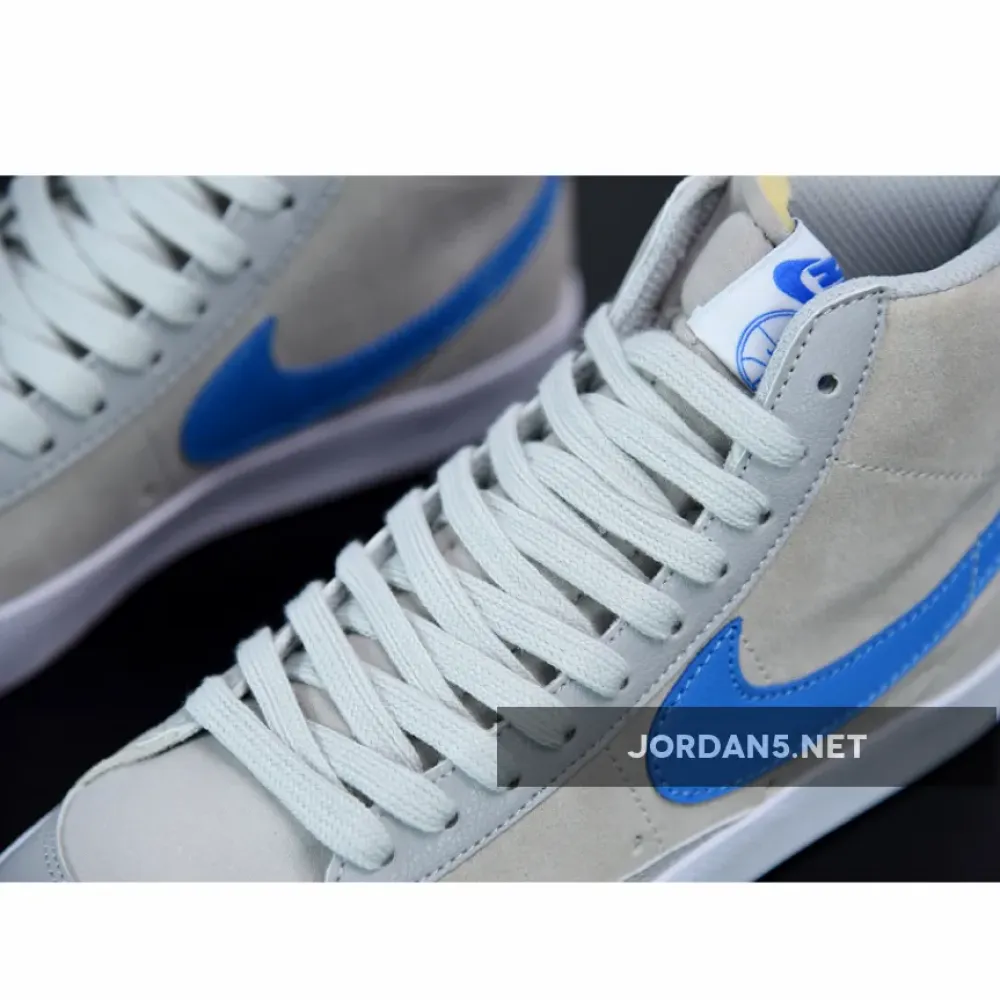Nike Blazer Mid ’77 NRG EMB “Coney Island” Grey Fog/Blue  CV8927-001