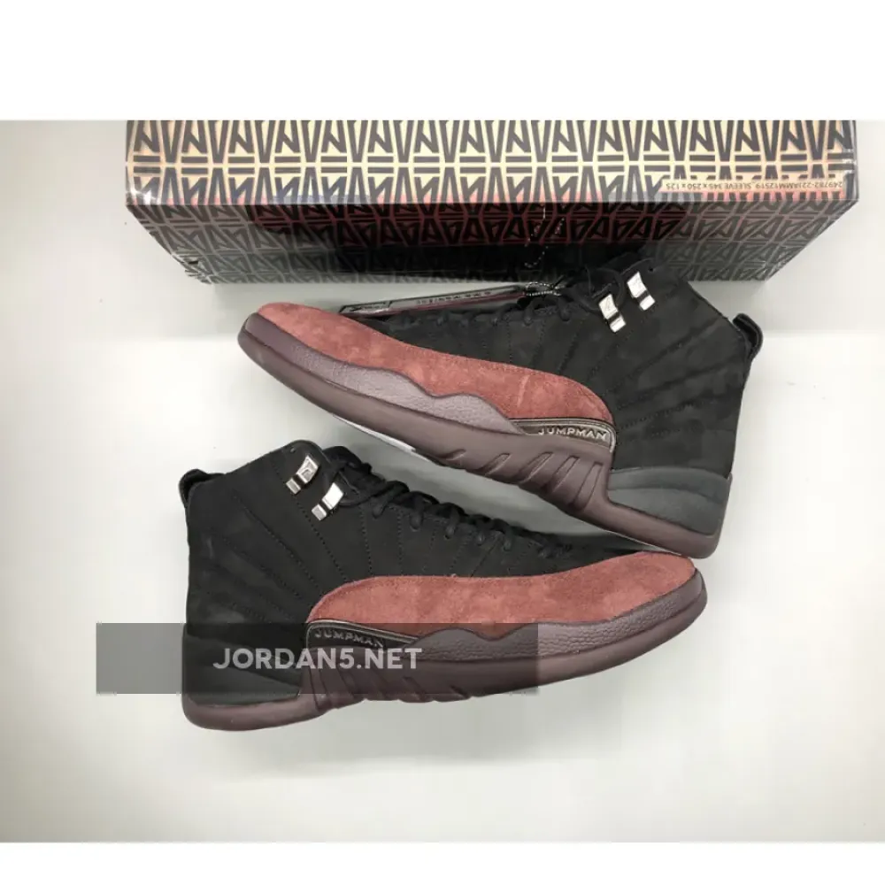 A Ma Maniére x Air Jordan 12 Black/Black-Burgundy Crush  DV6989-001