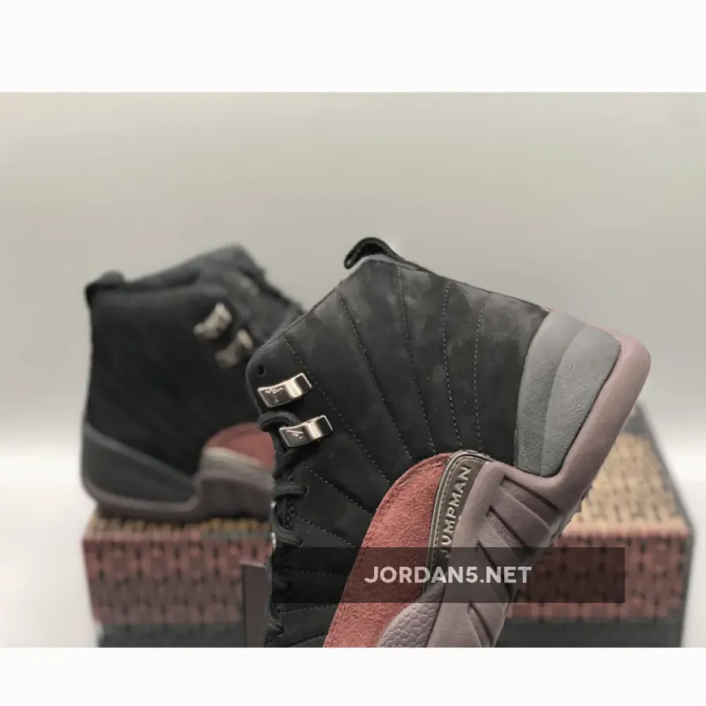 A Ma Maniére x Air Jordan 12 Black/Black-Burgundy Crush  DV6989-001