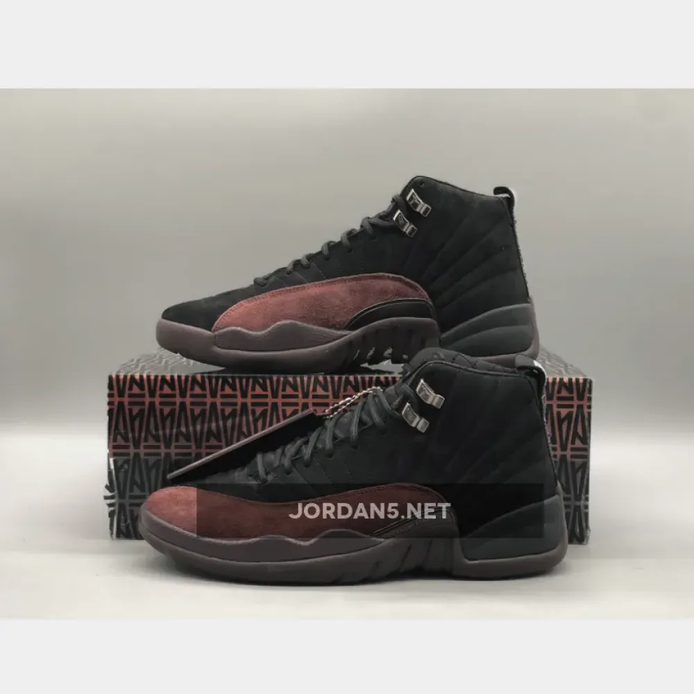 A Ma Maniére x Air Jordan 12 Black/Black-Burgundy Crush  DV6989-001