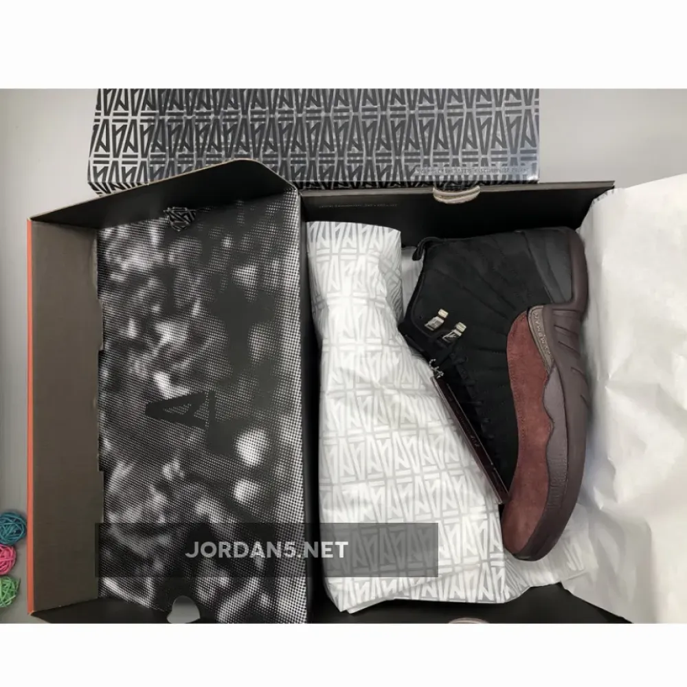 A Ma Maniére x Air Jordan 12 Black/Black-Burgundy Crush  DV6989-001