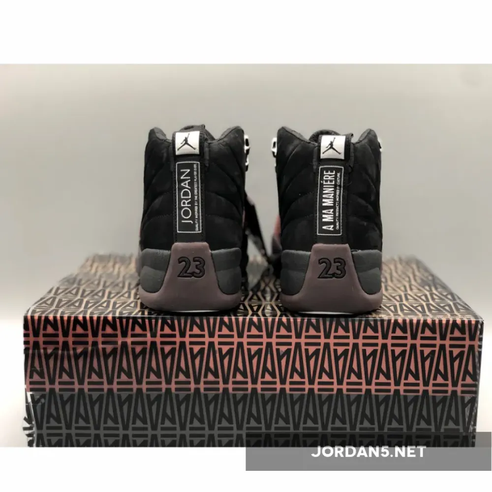 A Ma Maniére x Air Jordan 12 Black/Black-Burgundy Crush  DV6989-001