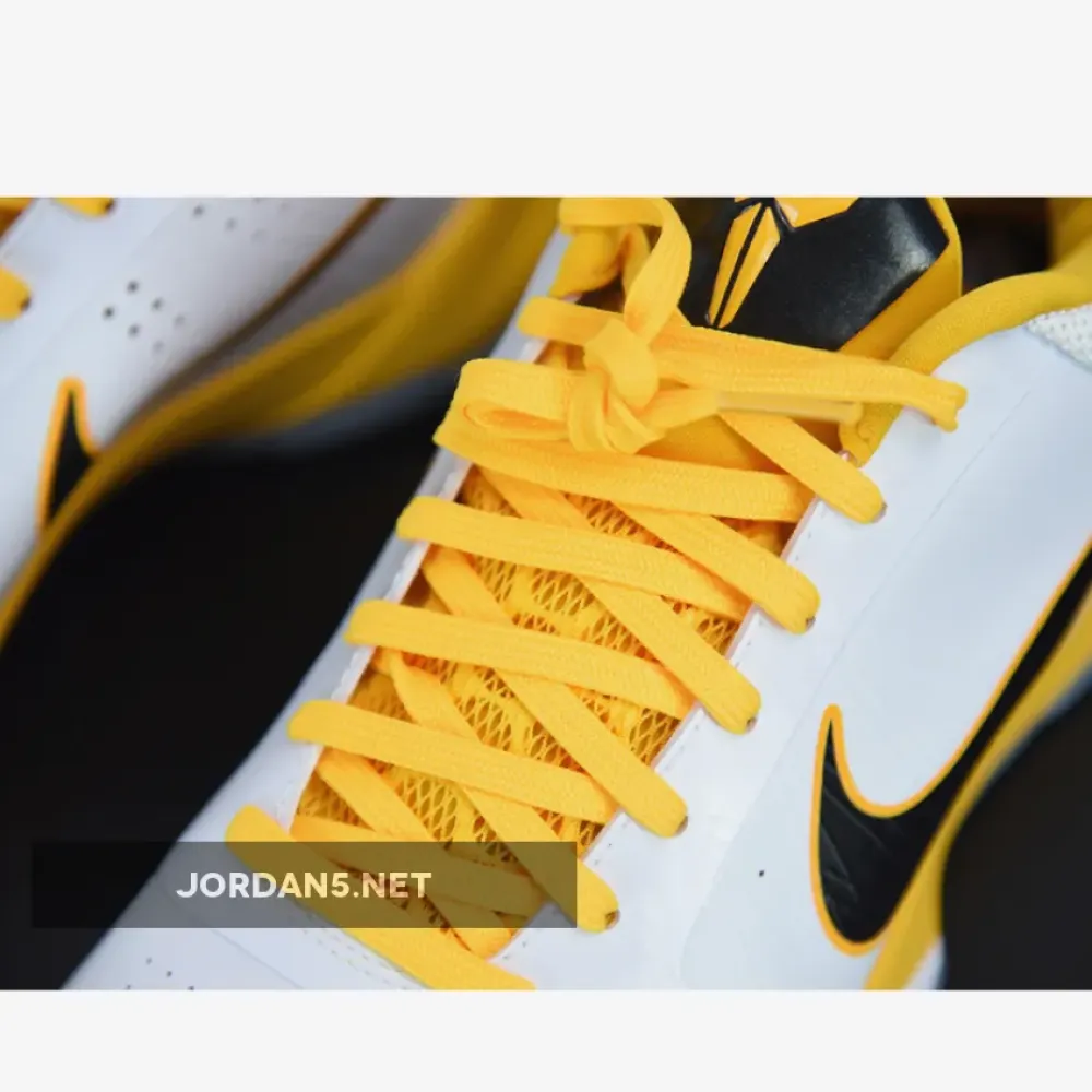 Nike Zoom Kobe 5 Summit White Black Yellow 386430-104