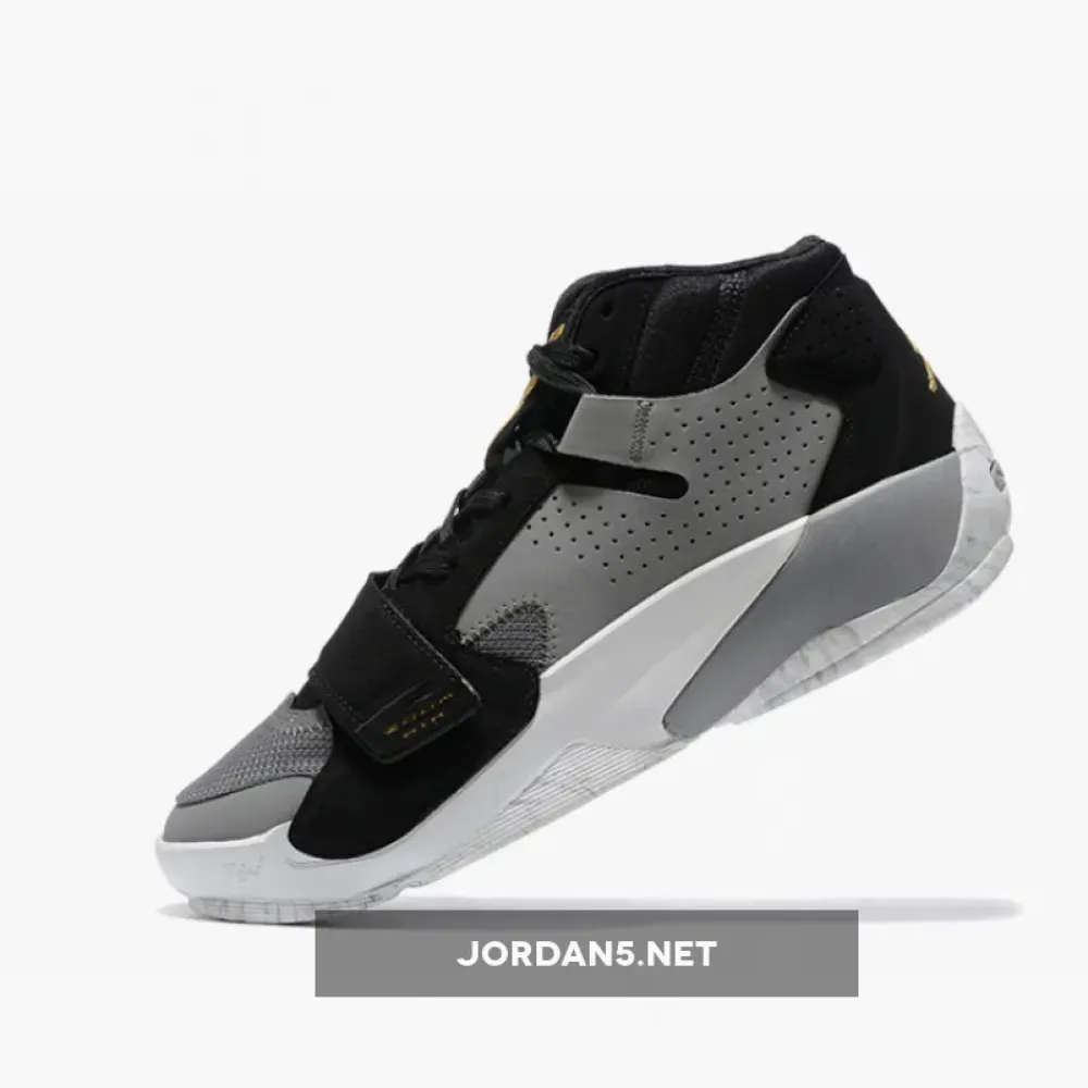Jordan Zion 2 Grey Black and Gold  DQ7688-001
