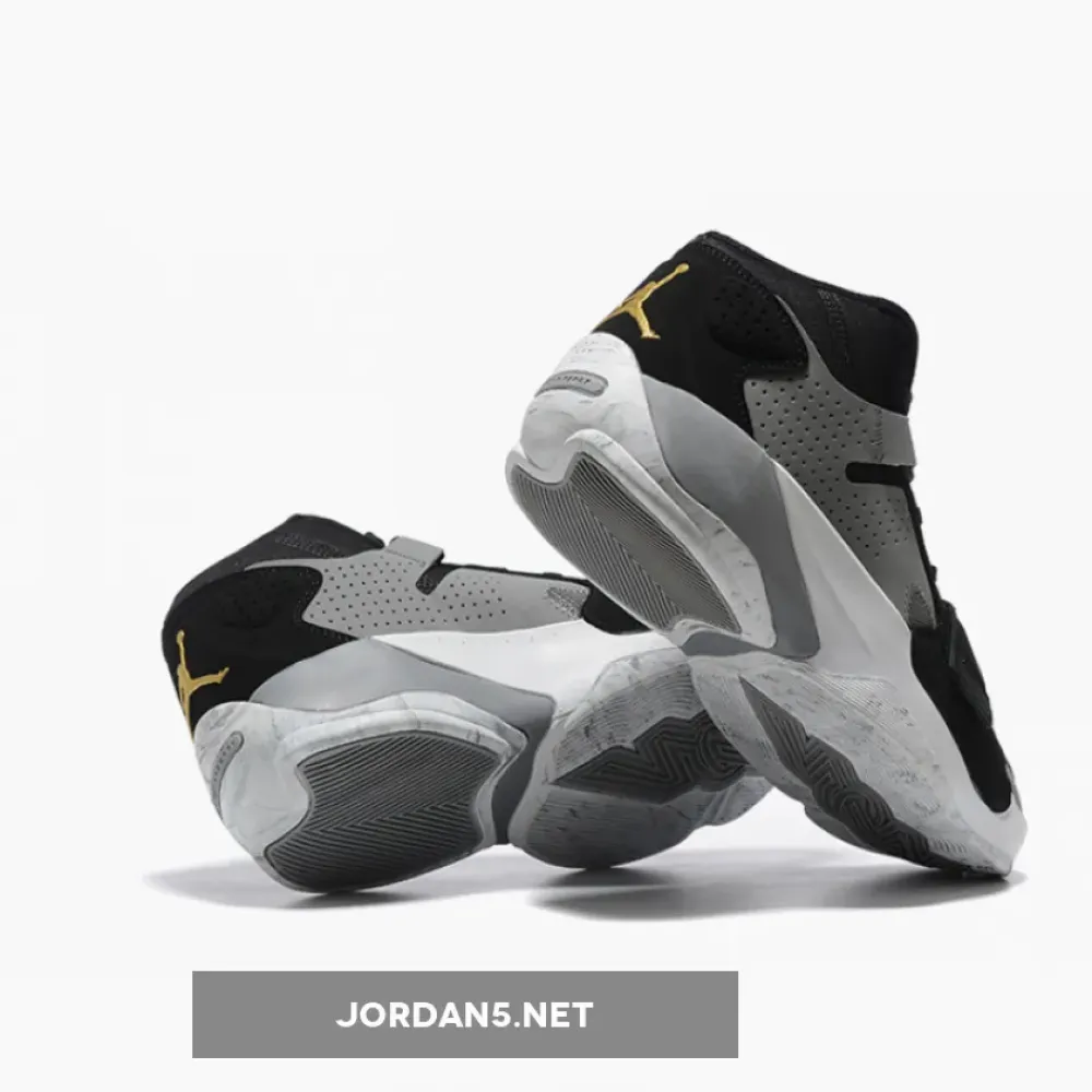 Jordan Zion 2 Grey Black and Gold  DQ7688-001