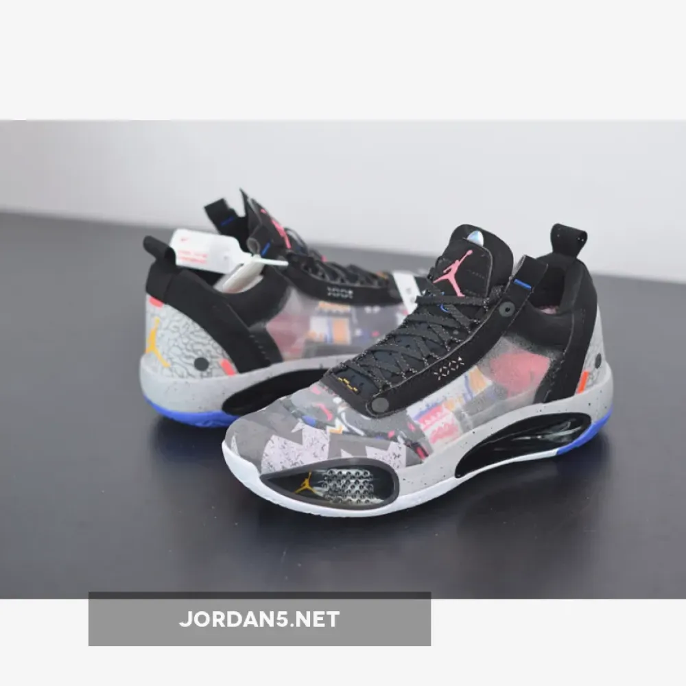 Air Jordan 34 Low Print White Blue  CZ7746-008