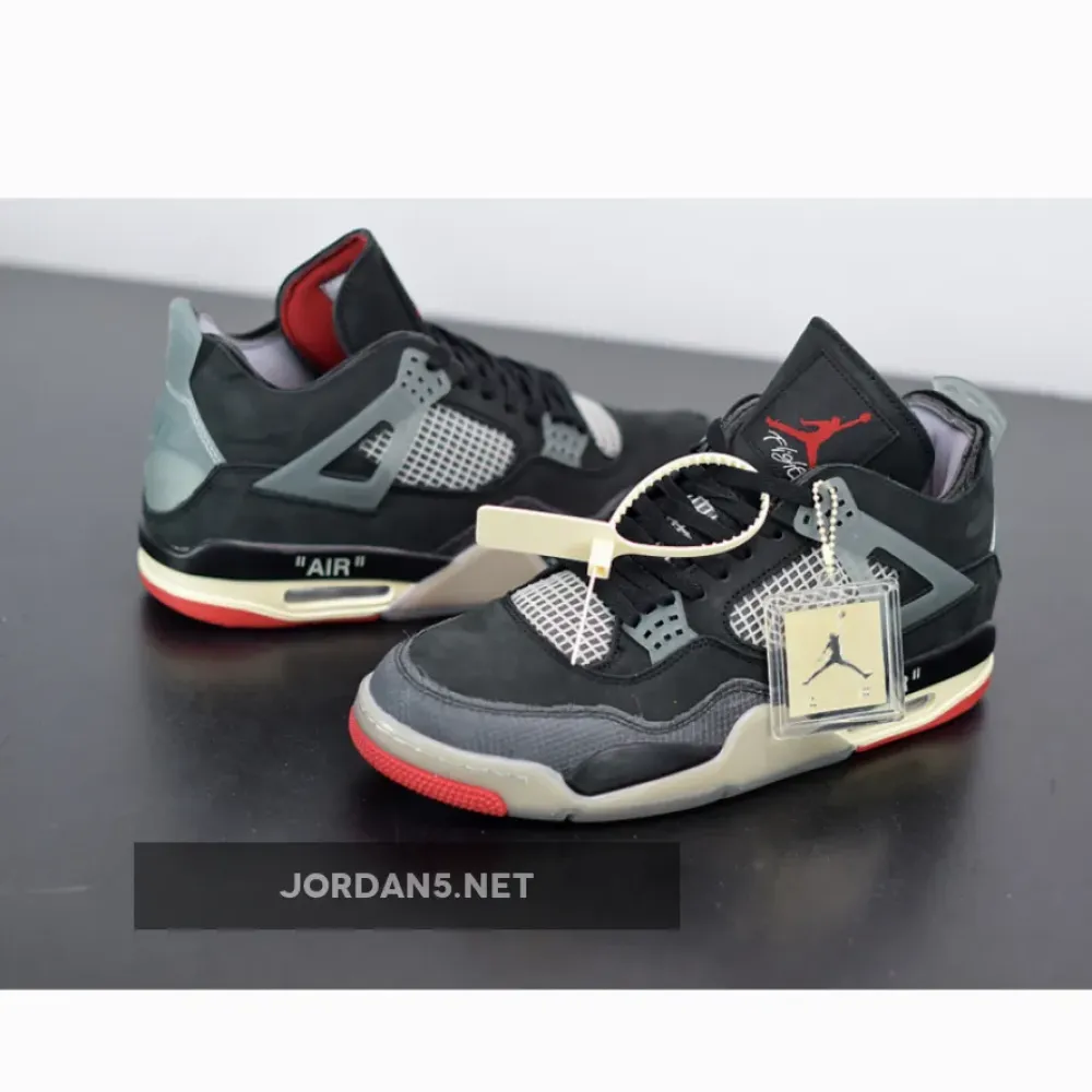 Off-White x Air Jordan 4 Bred
