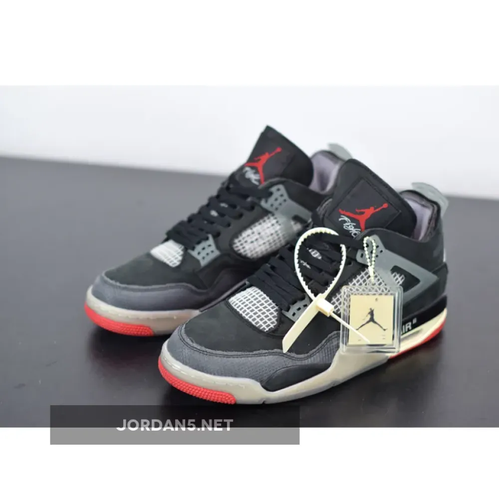 Off-White x Air Jordan 4 Bred