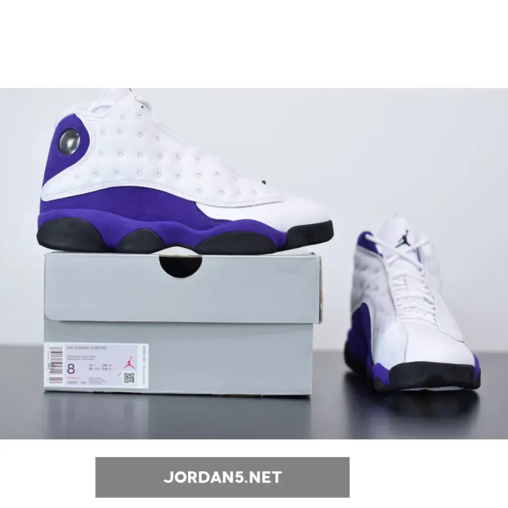 Air Jordan 13 “Lakers” White/Black-Court Purple-University Gold 414571-105