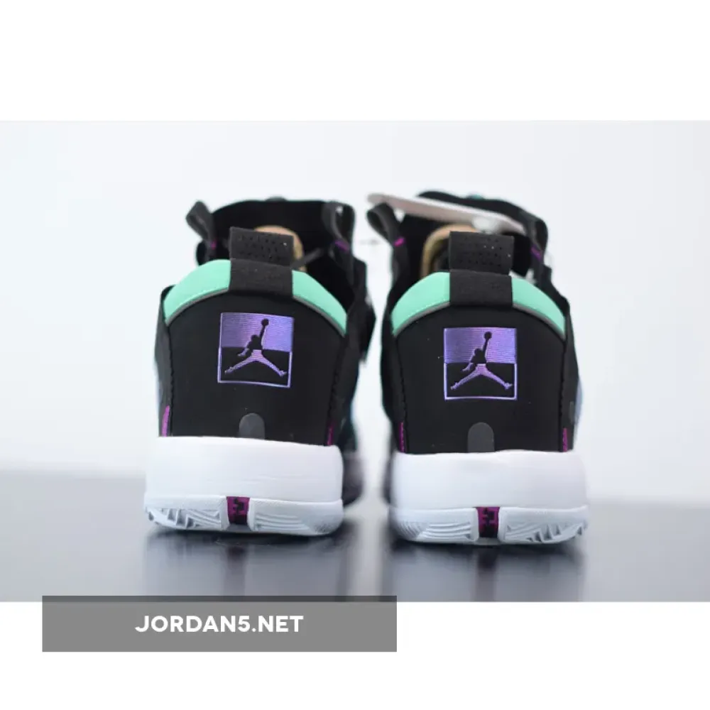 Air Jordan 34 Blue Void/Green Glow-Black-Metallic Silver AR3240-400