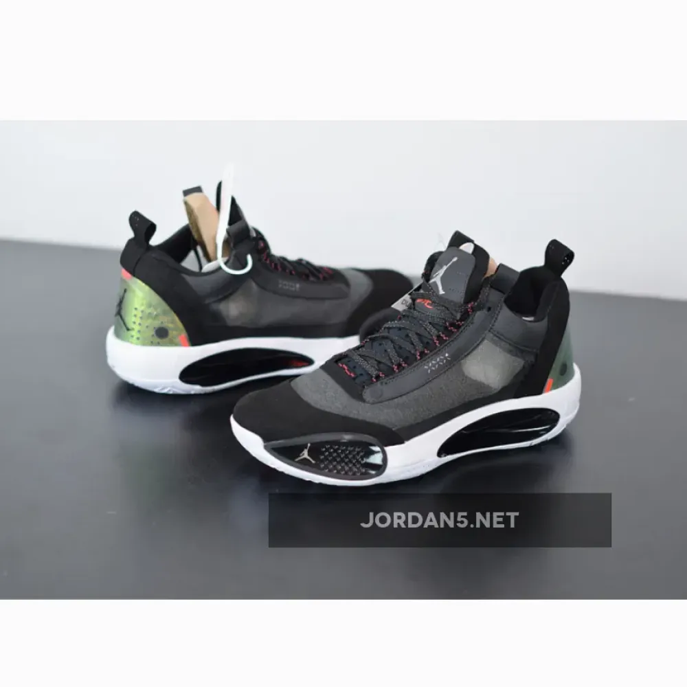Air Jordan 34 Low Heritage Black Red  CU3475-001