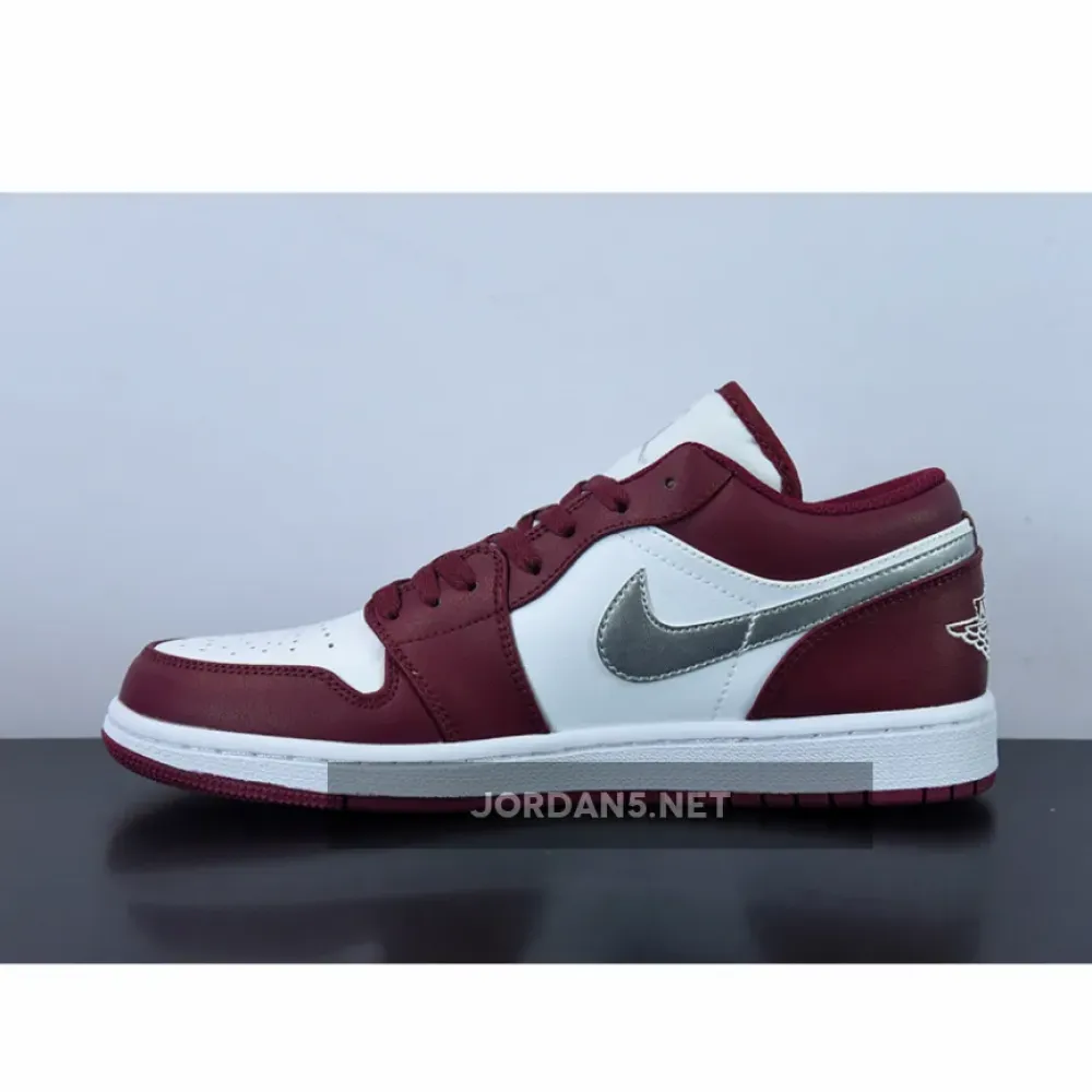 Air Jordan 1 Low White Bordeaux  553558-615