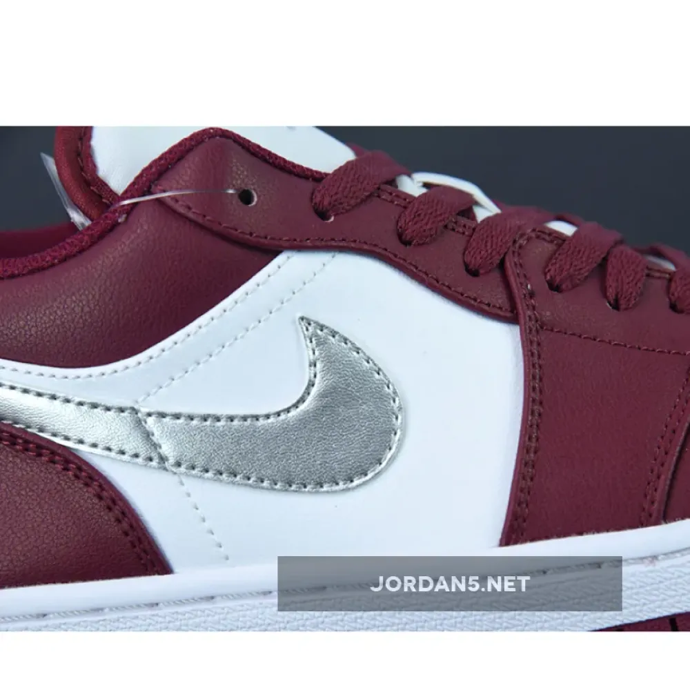 Air Jordan 1 Low White Bordeaux  553558-615