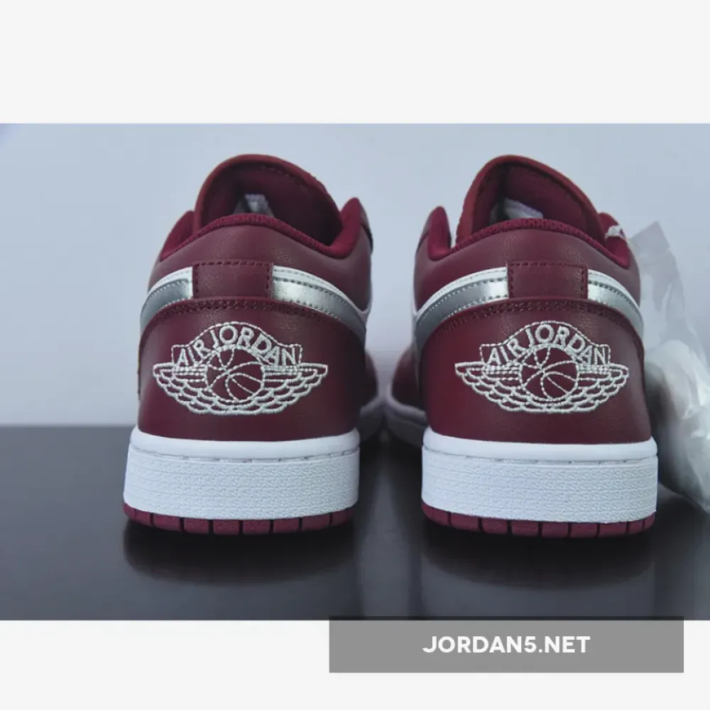 Air Jordan 1 Low White Bordeaux  553558-615