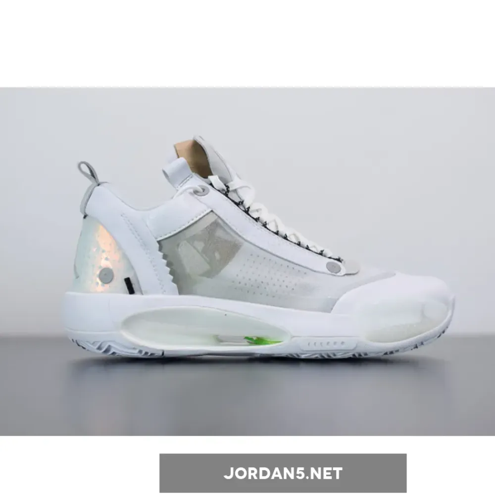 Air Jordan 34 Low “Pure Money” White/Metallic Silver-Pure Platinum CU3473-100