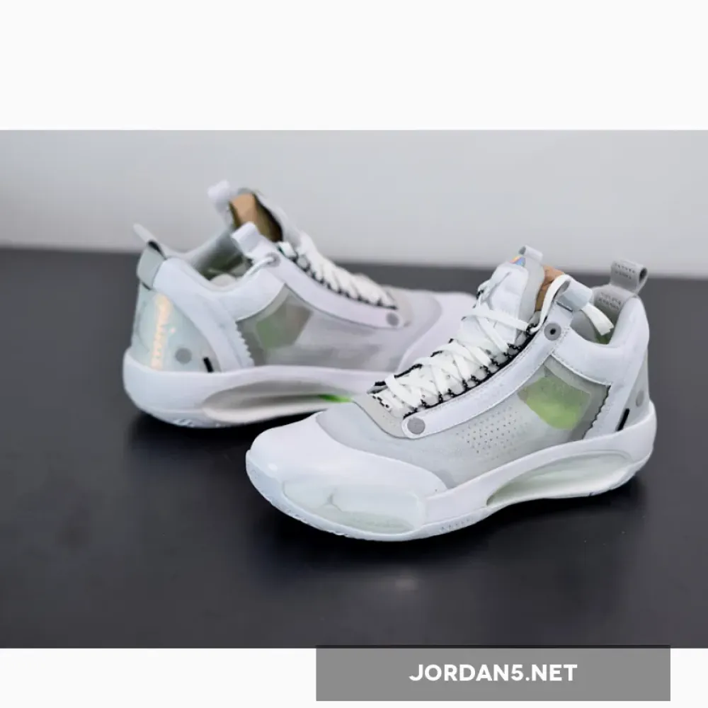 Air Jordan 34 Low “Pure Money” White/Metallic Silver-Pure Platinum CU3473-100