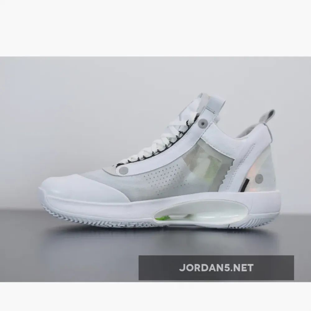 Air Jordan 34 Low “Pure Money” White/Metallic Silver-Pure Platinum CU3473-100