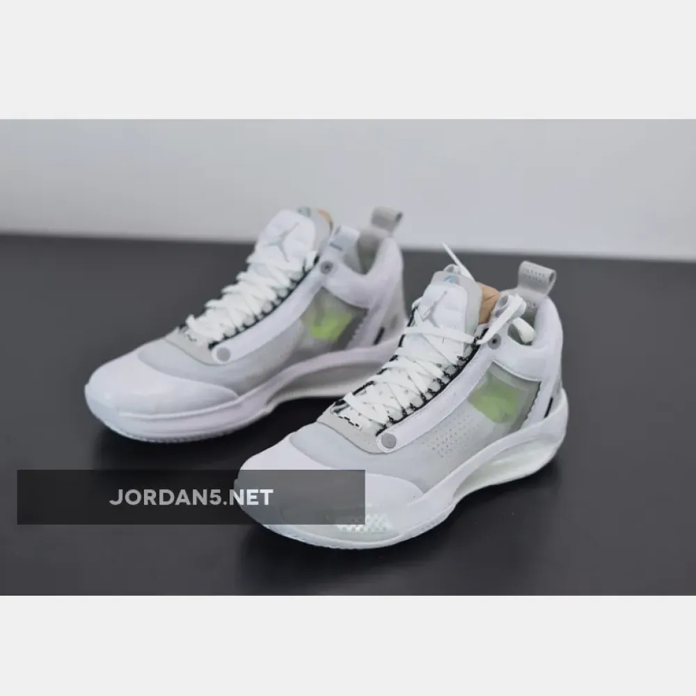 Air Jordan 34 Low “Pure Money” White/Metallic Silver-Pure Platinum CU3473-100