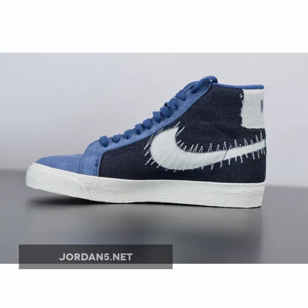 Nike SB Blazer Mid “Sashiko” Mystic Navy/Sail-Sail-Gum Light Brown CT0715-400