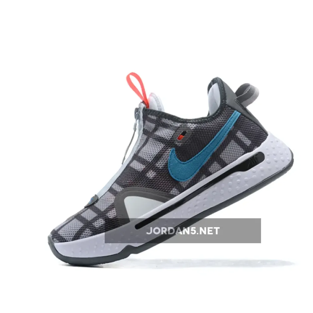 Nike PG 4 “Plaid” Football Grey/Laser Blue-Light Smoke Grey CD5079-002