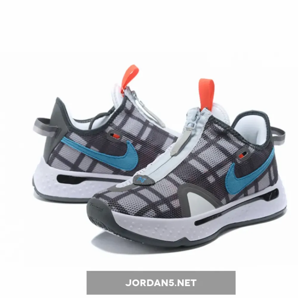 Nike PG 4 “Plaid” Football Grey/Laser Blue-Light Smoke Grey CD5079-002