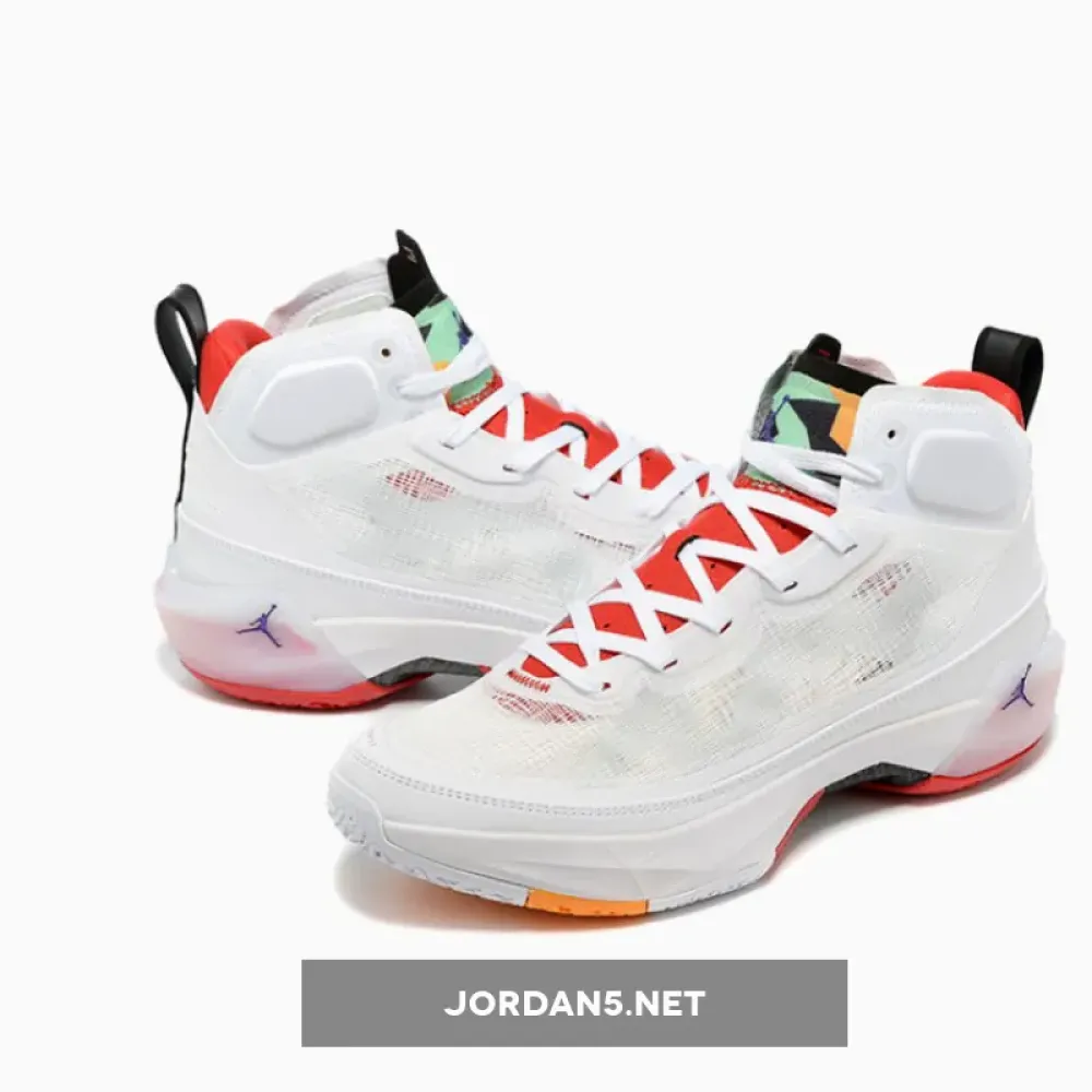 Air Jordan 37 “Hare” White/True Red-Light Silver-Black-Citrus  DD6958-160