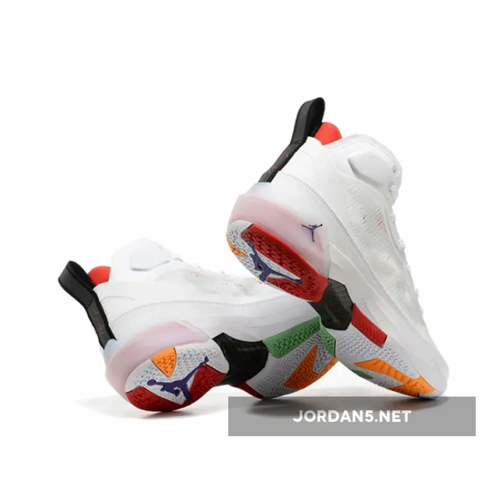 Air Jordan 37 “Hare” White/True Red-Light Silver-Black-Citrus  DD6958-160