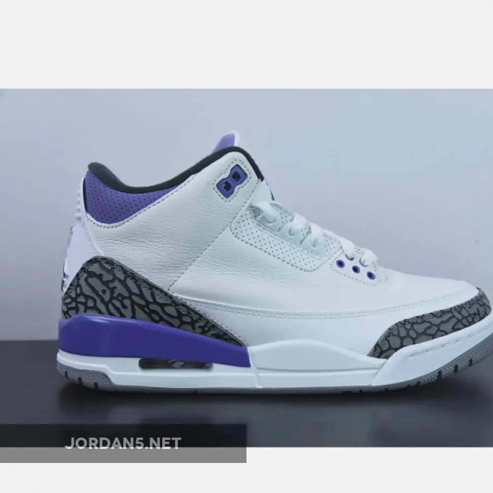Air Jordan 3 White/Black-Dark Iris-Cement Grey CT8532-105
