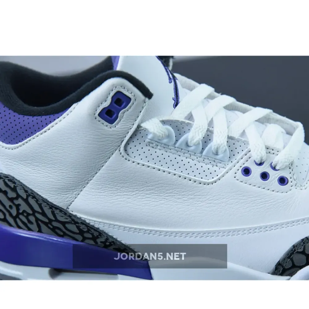 Air Jordan 3 White/Black-Dark Iris-Cement Grey CT8532-105