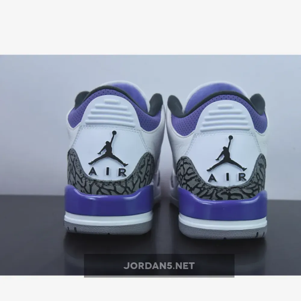 Air Jordan 3 White/Black-Dark Iris-Cement Grey CT8532-105